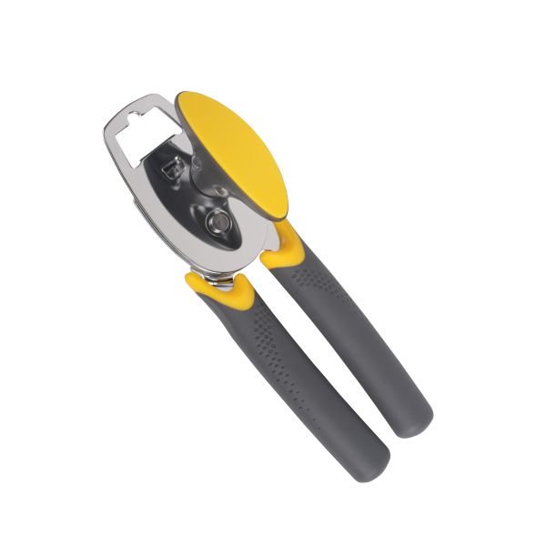 3-In-1 Manual Stainless Steel Smooth Edge Can Opener Ergonomic Designed-(8″  inch Yellow) – Classy Touch