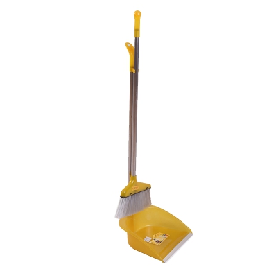 Broom and Dustpan Set for Home/Dustpan and Broom Combo Set,Standing Dustpan Dust Pan with Long Handle 45 for Home Kitchen Room Office Lobby Indoor Floor Cleaning，Blue. 